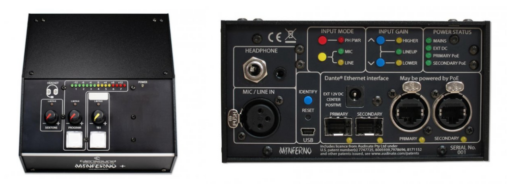 MinFerno/1 Single Commentator's Box For Dante Audio Networks