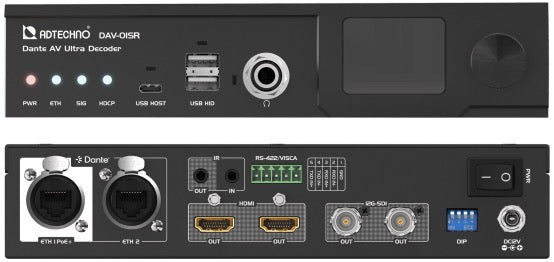 Dante AV Ultra Decoder with 12G-SDI and HDMI Output