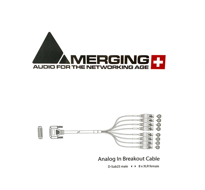 Cable, Analog In DB-25 - Octal XLR Female, 1.5 meter