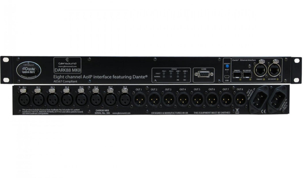 DARK88 MKII - Audio Network 8 Input, 8 Output Break Out Box