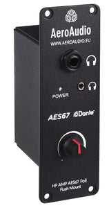 HEADPHONE AMP AES67 PoE FM - AeroAudio Headphone Amplifier AES67 PoE - Flush Mount